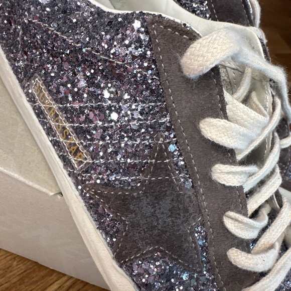 Golden Goose Deluxe Brand Golden Goose Deluxe Brand Super Star Glittered Lace-Up - Picture 11 of 11